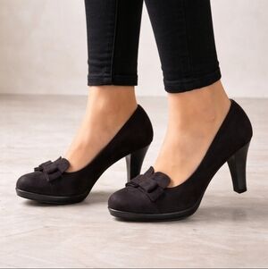 Sole Senseability Phoebe Classic Feminine Bow Block Heels Loafer 9.5M